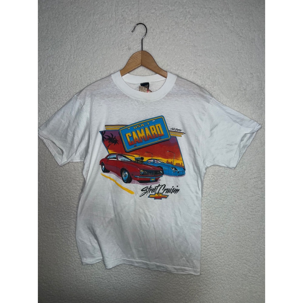 NWT Vintage Chevrolet Camaro Street Cruisin T Shirt White Tropix Large USA